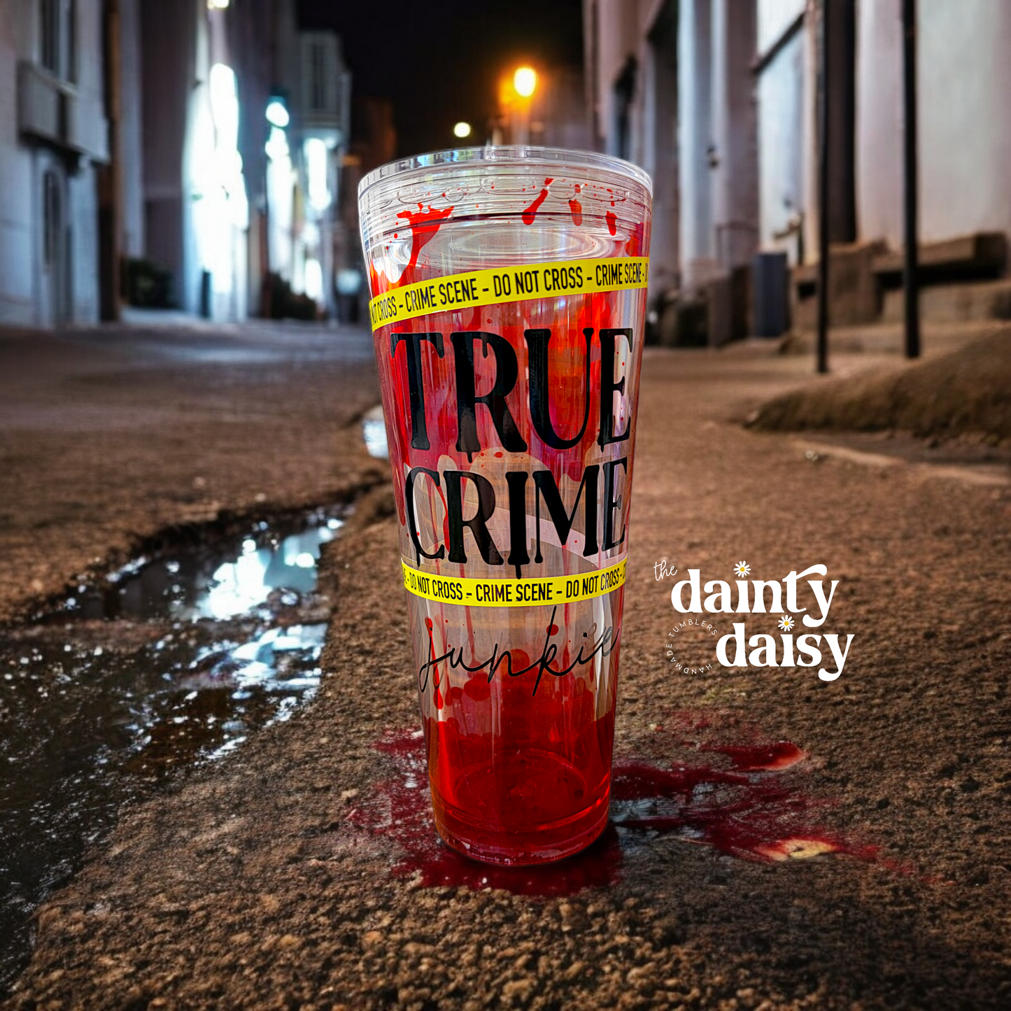 24oz True Crime Junkie Acrylic Tumbler - Drip Flow